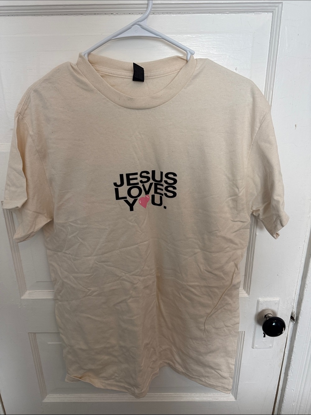 Jesus Loves You Short Sleeve Tee - Cream